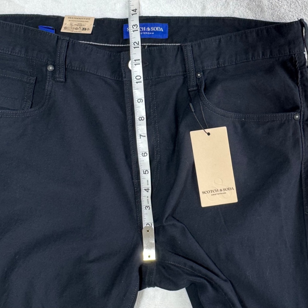 Scotch & Soda Straight Fit Five Pocket Pant in Black Men's Size W38 L32 - Picture 12 of 13